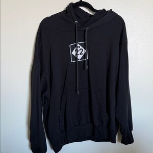 Men's Black Hoodie with Graphic Print